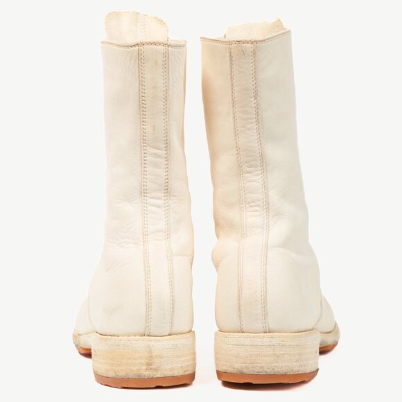 Guidi 310 White Front-Zip Calf-Length Army Boots - Picture 3 of 9